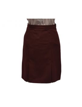 MAROON SKIRT (2 PLEAT FRONT AND BACK)