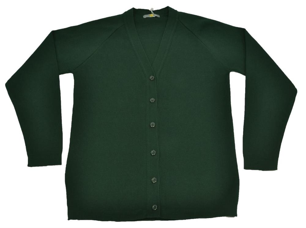 GREEN CARDIGAN, Bloomfield Collegiate School, Friends' School Lisburn , Grosvenor Grammar School, Lagan College, Rockport Senior School, KNITWEAR