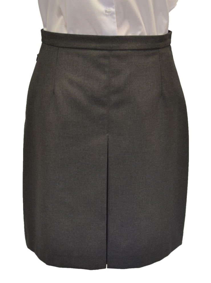 LAGAN COLLEGE GREY F PLT SKIRT, Lagan College