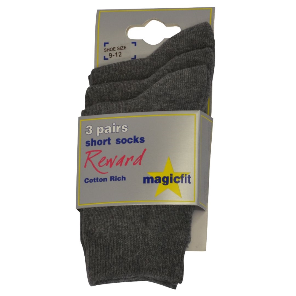 GREY ANKLE SOCKS (3 PACK), Friends' Preparatory School, Fullerton House Preparatory School , Harmony Hill Primary School, Park Lodge Primary School, Rockport Early Years and Junior Schools, St Brides Primary School, Fort Hill Integrated College , Lagan College, Methodist College Belfast, Sullivan Upper School, Wellington College, ACCESSORIES, Finaghy Primary School