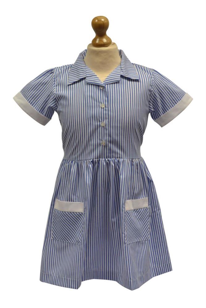 BLUE STRIPED SUMMER DRESS