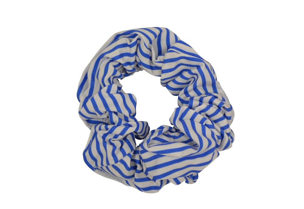 BLUE WHITE STRIPE SCRUNCHIE, St Brides Primary School