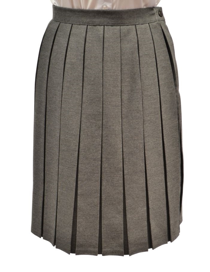 GREY KNEE LENGTH BOX PLEAT SKIRT, Sullivan Upper School, Wellington College, Belfast High School, SKIRTS & TUNICS