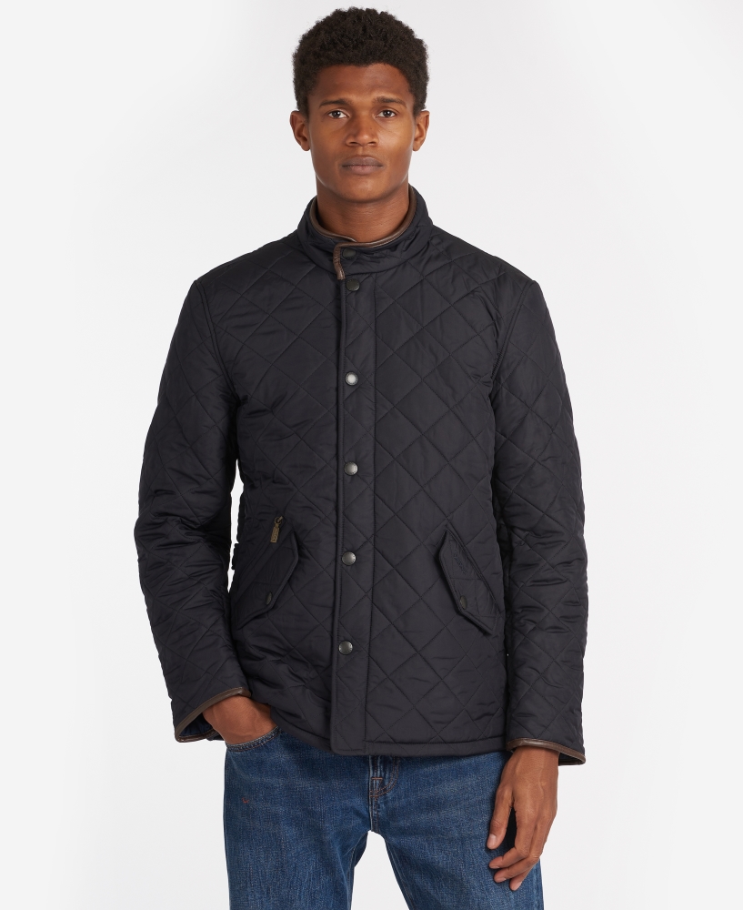 BARBOUR POWELL QUILT NAVY, Menswear