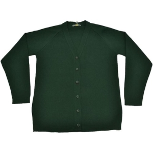 GREEN CARDIGAN, Bloomfield Collegiate School, Friends' School Lisburn , Grosvenor Grammar School, Lagan College, Rockport Senior School, KNITWEAR