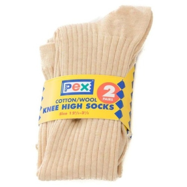 FAWN KNEE SOCKS (2 PACK), Penrhyn Preparatory School , Strathearn School