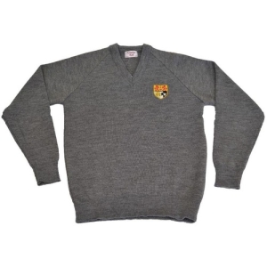 SULLIVAN 6TH FORM GREY BADGED PULLOVER, Sullivan Upper School