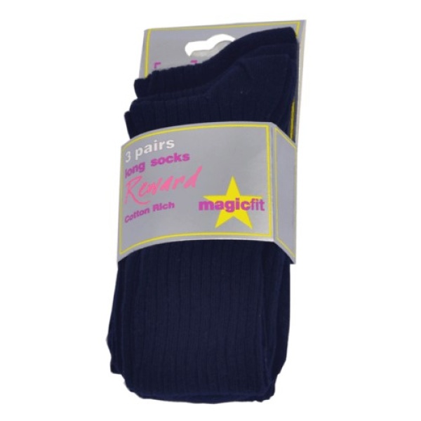 NAVY 3PK KNEE SOCKS, St Bride's Primary School, ACCESSORIES, Aquinas Diocesan Grammar, Ben Madigan Preparatory School