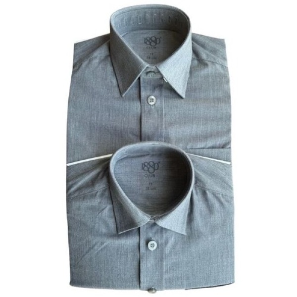 BOYS GREY LONG SLEEVE SHIRT (2 PACK), Friends' Preparatory School, Park Lodge Primary School, Rockport Early Years and Junior Schools, SHIRTS & BLOUSES, Campbell College Junior School