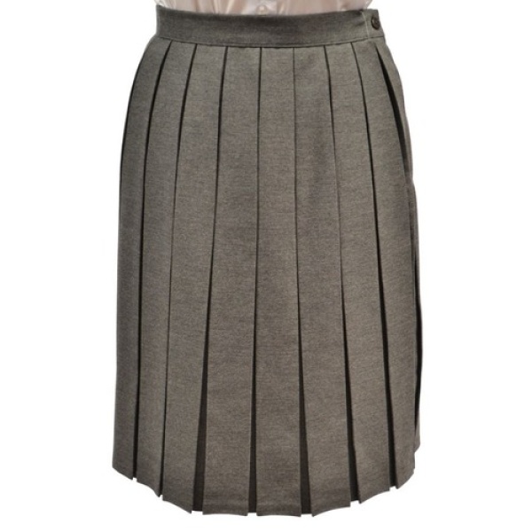 GREY KNEE LENGTH BOX PLEAT SKIRT, Sullivan Upper School, Wellington College, Belfast High School, SKIRTS & TUNICS