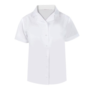 WHITE OPEN NECK SUMMER BLOUSE - NON IRON (2 PACK), Strathearn School, Victoria College Belfast, Rockport Senior School, SHIRTS & BLOUSES, Belfast Royal Academy