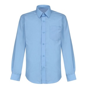 BOYS LONG SLEEVE BLUE SHIRTS - NON IRON (2 PACK), St Bride's Primary School, Rathmore Grammar School, SHIRTS & BLOUSES