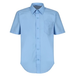 BOYS SHORT SLEEVE BLUE SHIRTS - NON IRON (2 PACK), St Bride's Primary School, Rathmore Grammar School, SHIRTS & BLOUSES