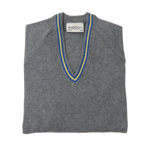 PULLOVER WITH BLUE AND YELLOW TRIM, Downey House Preparatory School, Belfast High School